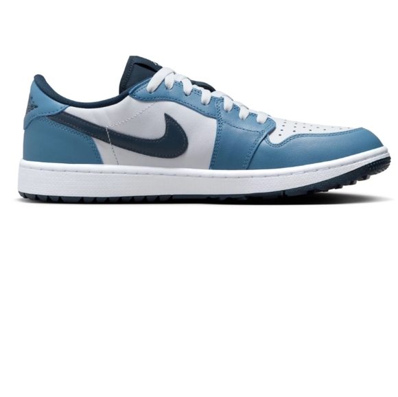 Nike Air Jordan 1 Low G Golf Shoes - Color: White/Navy/White - Picture 1 of 9